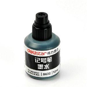 得力 S632 记号笔墨水 12ml 20瓶/盒（单位：瓶） 黑